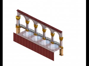 vampire warriors area - wall 02 3D Model