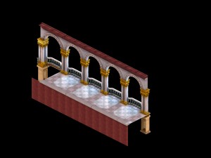 vampire warriors area - wall 02 3D 模型