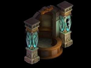 vampire main city - trading booths 01 3D Model