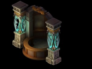vampire main city - trading booths 01 3D Модель