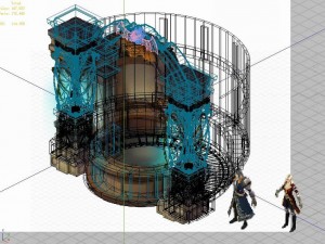 vampire main city - trading booths 01 3D Модель