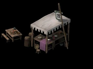 small vendors - bread shop 01 3D Model