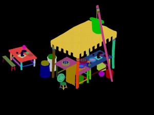 small vendors - bread shop 01 Model 3D