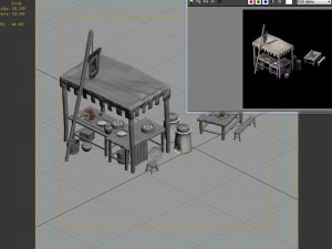 small vendors - bread shop 01 3D Model