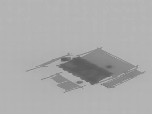 small vendors - dye cloth square 01 3D Model
