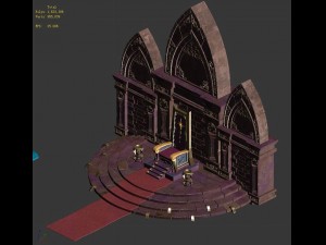 evil creatures - throne 02 Model 3D