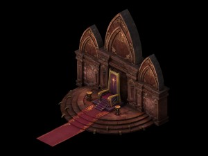 evil creatures - throne 02 Model 3D