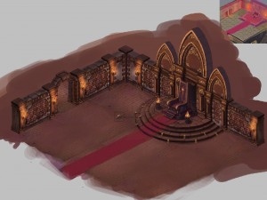 evil creatures - throne 02 Model 3D