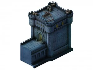 evil creatures - walls - fortress 01 3D Model
