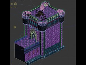 evil creatures - walls - fortress 01 3D 模型