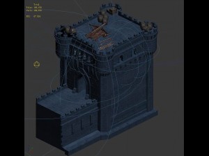 evil creatures - walls - fortress 01 3D 模型