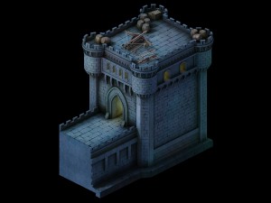 evil creatures - walls - fortress 01 3D 模型
