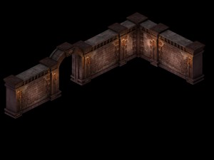 evil creatures - wall 02 3D Model