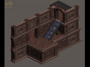 evil creatures - walls - stairs 01 3D 모델