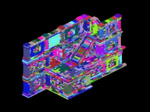 evil creatures - walls - stairs 01 3D Model