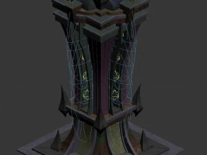 evil creatures - pillars 02 3D Model