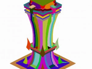 evil creatures - pillars 02 3D Model