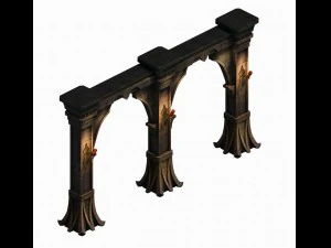 criaturas malvadas - pilares de piedra Modelo 3D