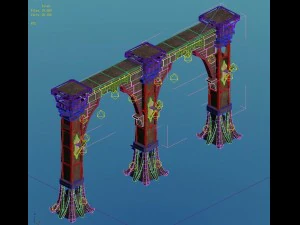 evil creatures - stone pillars 3D Model