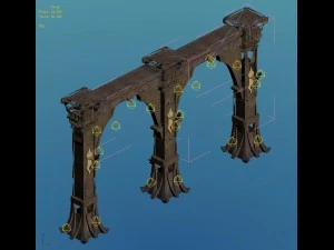 evil creatures - stone pillars 3D Model