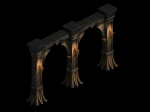 evil creatures - stone pillars 3D Model