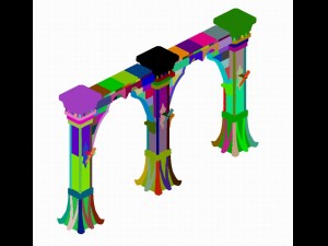 evil creatures - stone pillars Modelo 3D