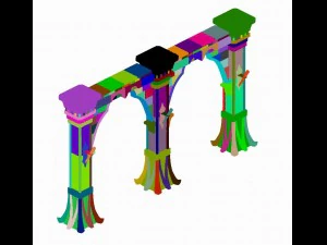evil creatures - stone pillars 3D Model