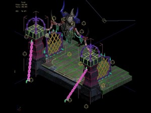 evil creatures - iron doors - skeletons 3D 模型
