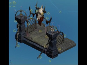 evil creatures - iron doors - skeletons 3D 模型