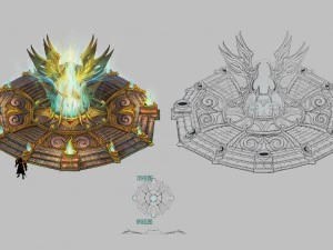 evil creatures - broken altar 01 3D Model