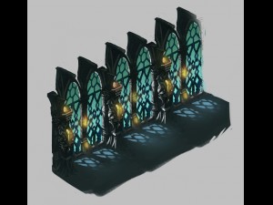 evil creatures - windows 03 3D Модель