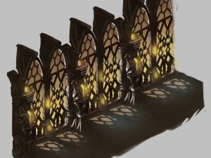 evil creatures - windows 04 3D Model