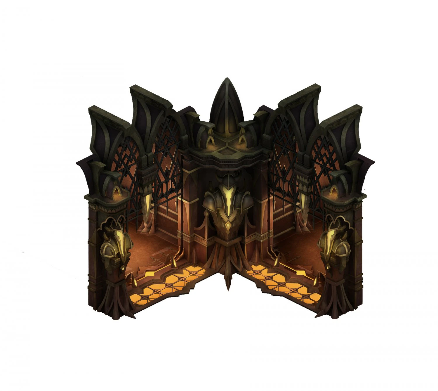 evil creatures - window corner 03 3D Model .c4d .max .obj .3ds .fbx .stl .blend 