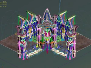evil creatures - window corner 03 3D Model