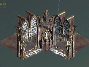 evil creatures - window corner 03 3D Модель