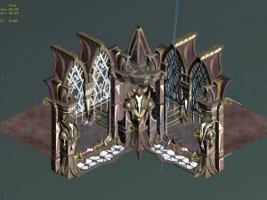 evil creatures - window corner 03 3D Model