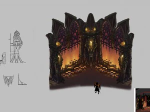 evil creatures - window corner 03 3D Model