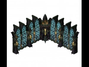 evil creature - window corner connection 01 Modello 3D