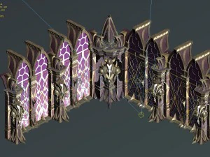 evil creature - window corner connection 02 3D Model