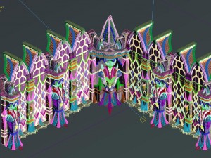 evil creature - window corner connection 02 3D Model