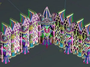 evil creature - window corner connection 02 3D Model