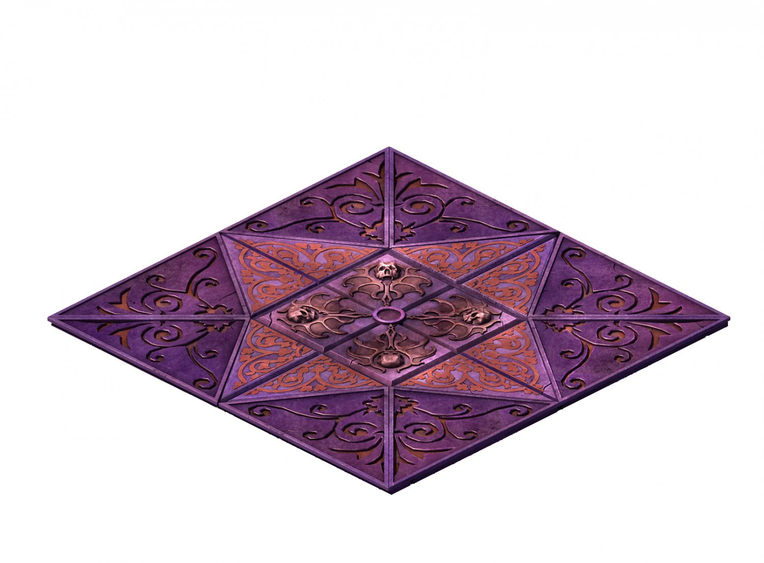 evil creature - advanced floor tile 03 3D Model .c4d .max .obj .3ds .fbx .stl .blend 