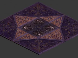 evil creature - advanced floor tile 03 3D Model