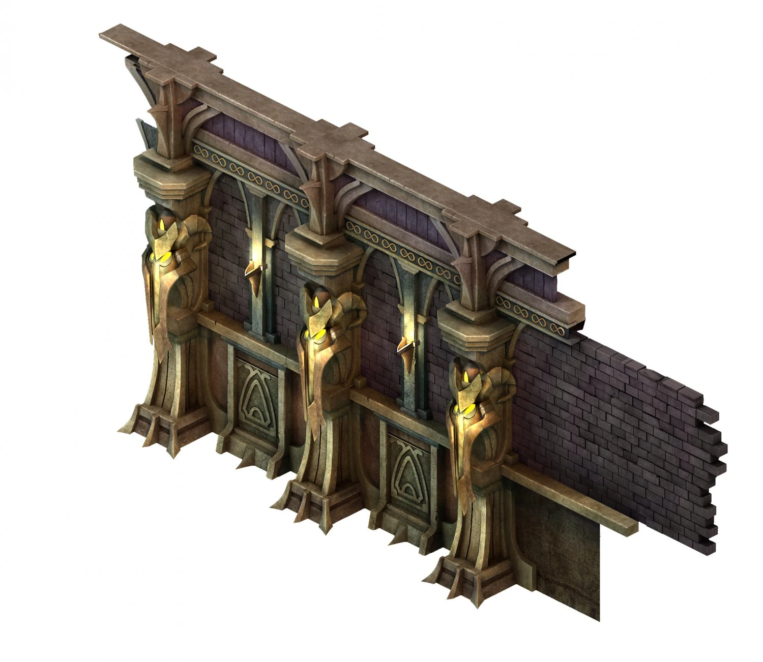 evil creatures - wall 01 3D Model .c4d .max .obj .3ds .fbx .stl .blend 