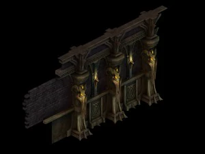 evil creatures - wall 01 3D Model