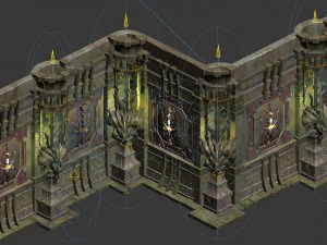 evil creatures - wall connection 01 3D Model