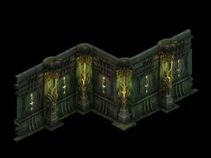 evil creatures - wall connection 01 3D Model