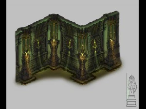 evil creatures - wall connection 01 3D Model