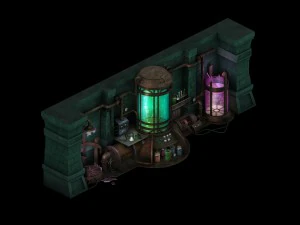 evil creature - experimental equipment 01 3D Model