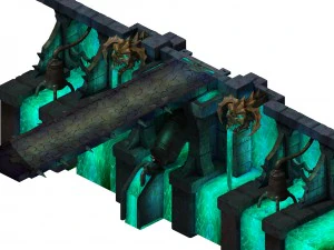 зла істота - дамба 01 3D Модель